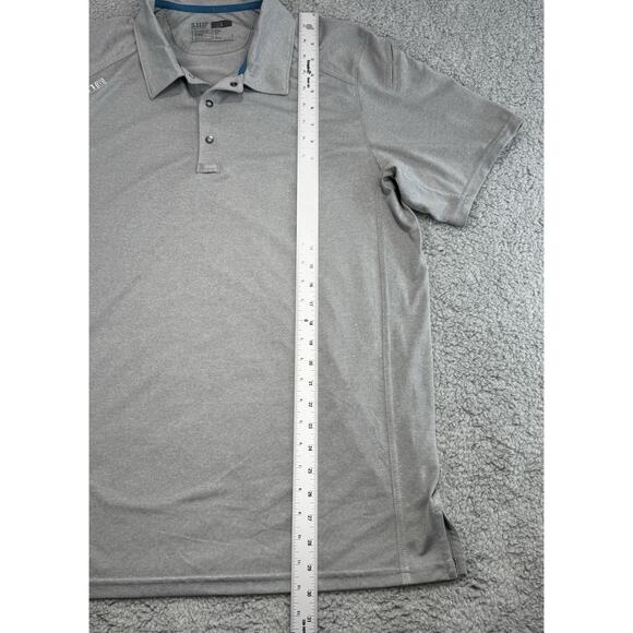 511 Tactical Gray Polo Shirt Snap Button Performance Size Large - Picture 2 of 12